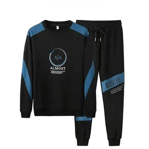 Tasarım marka adı toplu koşu elbisesi Polyester siyah mavi çocuk erkek eşofman