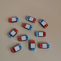 100 piezas de cabujones de resina con diseño de controlador de videojuegos de dibujos animados para decoración de fundas de teléfono, accesorios DIY para lazos de pelo y dijes para slime