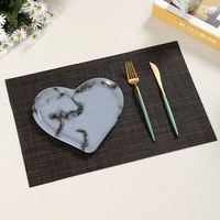 Set de table carré en PVC tissé, épaisseur 5 mm, résistant à la chaleur, antidérapant, sur mesure, décoration pour la maison et la cuisine