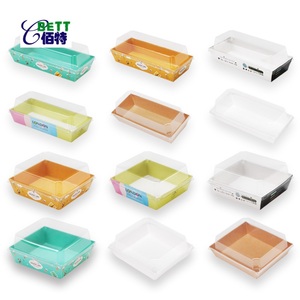 Caja de embalaje desechable de doble capa para comida, rollo de pan suizo para comida de perro caliente, panadería de <span class=keywords><strong>sushi</strong></span>, contenedor para llevar - Product Image 2