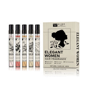 <span class=keywords><strong>Gabrielle</strong></span> Parfum pour les cheveux et le corps 12ml * 5 Pcs Contient de l'huile essentielle avec parfum de luxe romantique longue durée Portable Pack Spray - Product Image 2