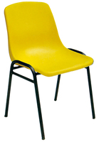 Chaise en plastique empilable pour bibliothèque, chaise colorée pour le personnel