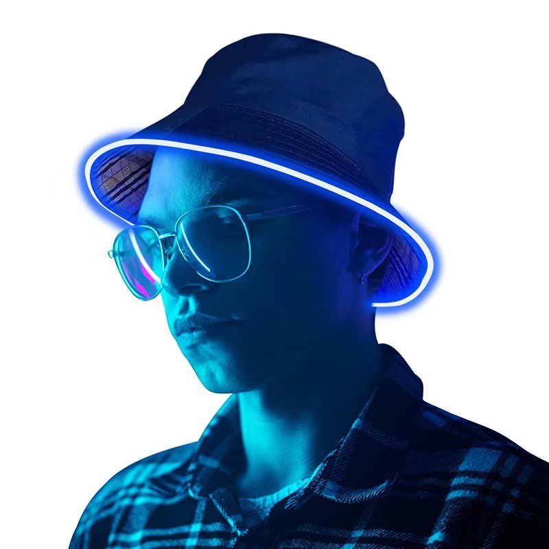 House Of Ravefaux Leather Light Up Bucket Hat Rave Accessory | Cyprus
