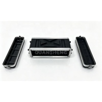 Boîtier de transport léger en plastique ABS rigide 2U/3U/4U/6U/8U/10U/12U pour amplificateur de puissance, surface antidérapante