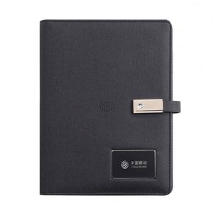 Carnet portable B5 en tissu avec batterie externe intégrée et organiseur pour réunions d'affaires - Cadeau d'entreprise - Product Image 6