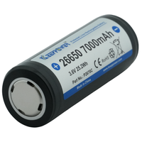 Keeppower P2670C 3.6V 7000mAh Batterie rechargeable de la plus haute capacité 26650 LiMn2O4 Cathode 500 Cycles Énergie solaire Vélo électrique 96g