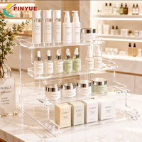 Expositor de Acrílico Transparente de 4 Niveles para Escalones, para Cosméticos, Maquillaje, Joyería, Especias, Figuras, para Mostrador de Tienda Minorista, OEM ODM