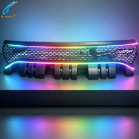 Kustom untuk Dodge Charger 2015 -2023 LED DRL dan Startup Sequence RGB Chasing Front Grille Assembly CH1200384 Hitam 68223889AC