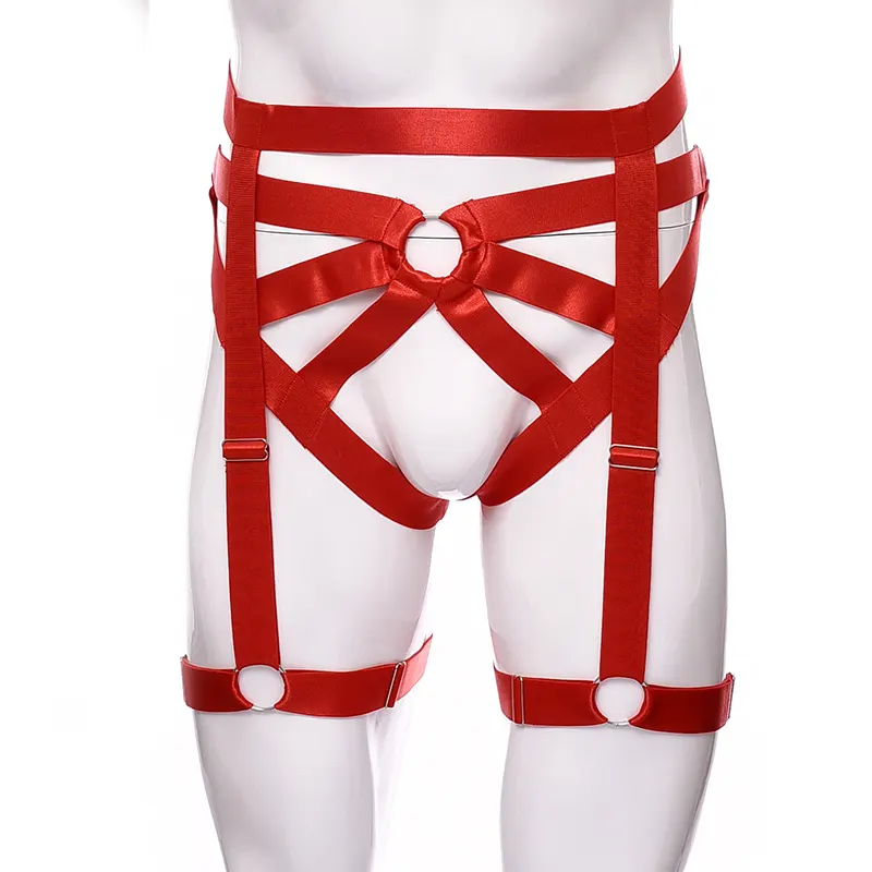 Sexy Lingerie - Polyester Leg Harness for Men's Garter Belt