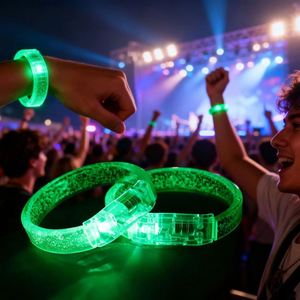 Custom Logo Multi Color Flashing Luminous Pvc Battery Operated Night Running Concert <b>Bar</b> Party <b>Led</b> <b>Light</b> up Bracelet - Product Image 3