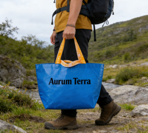 Bolsas de Compras Reutilizables Personalizadas, Bolsas de PP Tejidas Laminadas Impermeables con Asas de Cinta de Colores del Arcoíris - Product Image 1