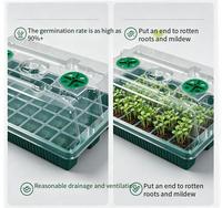 Kit de Propagation pour Semis : Pots de Culture en Plastique, Plateaux de Semis avec Lampe LED pour Jardin, Pépinière, Fleurs et Plantes