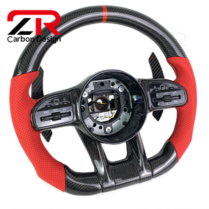 Volant en fibre de carbone personnalisé pour Mercedes Benz C300 GLC X253 C253 W211 W221 W222 E63 <span class=keywords><strong>AMG</strong></span> C63 W212 W205 W204 W213 2012-2021 - Product Image 2