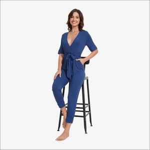 Monos enterizos personalizados al por mayor para mujer, monos enterizos para adultos, monos enterizos sexys con cuello en V profundo para mujer, monos enterizos de bambú para mujer, ropa de dormir de Vietnam - Product Image 1