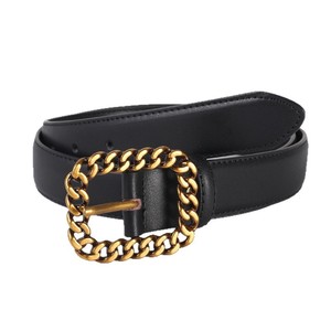 Cinturón de Cuero Genuino, Piel de Vaca, Hebilla Rectangular de Cobre, Uso Casual, Duradero, Tiyo 3.0CM, Sólido - Product Image 5