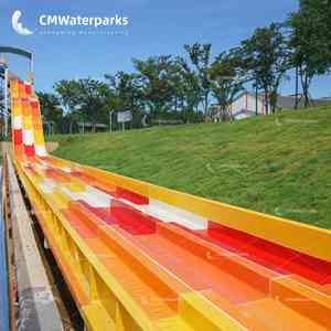 Chất lượng tốt công viên nước sợi thủy tinh nước Mat Racer trượt cho người lớn vui chơi giải trí hồ bơi trượt - Product Image 5