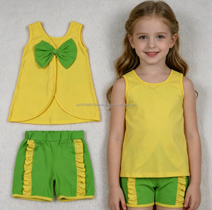 In Stock Boutique Casual Baseball Embroidery Girls Clothing Summer Outfits Wholesale New Fashion Factory Price <b>Toddlers</b> Clothes - Product Image 6