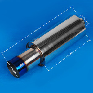 Modificación de coche azul, silenciador de tubo de <span class=keywords><strong>escape</strong></span> de carreras deportivas de acero inoxidable, sistema de <span class=keywords><strong>escape</strong></span> de reacondicionamiento Universal - Product Image 2