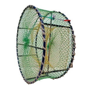 Pièges à crabes en acier à anneau vert <span class=keywords><strong>Cage</strong></span> à homard pour piège de pêche - Product Image 1