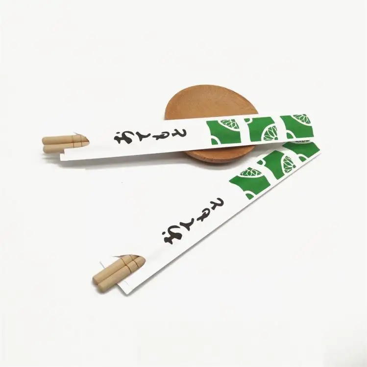 Umwelt freundliche natürliche Bambus Essstäbchen Sushi Stick mit Papier paket