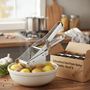 Scatola di 10 utensili in acciaio zincato schiacciapatate - Product Image 3