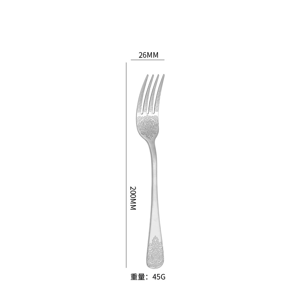tenedor de plata