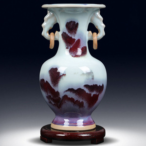Antique Jun <b>Porcelain</b> <b>Vase</b> Home Decoration Office Living Room Decoration Ornaments <b>Ceramic</b> <b>Vase</b> - Product Image 2