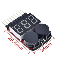 1-8S Lipo/Li-ion/Fe RC hélicoptère avion bateau etc. Tension de batterie 2 IN1 testeur alarme sonore basse tension