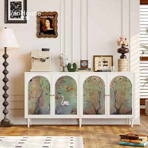 Gabinete <span class=keywords><strong>de</strong></span> <span class=keywords><strong>entrada</strong></span> <span class=keywords><strong>de</strong></span> madera maciza para sala <span class=keywords><strong>de</strong></span> estar, pasillo, gabinete <span class=keywords><strong>de</strong></span> zapatos, armario decorativo pintado retroclásico, armario <span class=keywords><strong>de</strong></span> almacenamiento <span class=keywords><strong>de</strong></span> endoscopio - Product Image 3