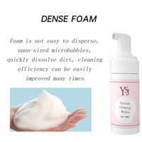 Mousse nettoyante pour cils : Mousse riche et crémeuse pour le contrôle du sébum et l'élimination des taches ; un produit indispensable pour nettoyer les extensions de cils.