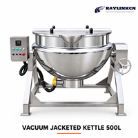 Laiterie Cuiseur Agroalimentaire à Double Paroi 500L SUS304 Évaporation sous Dépression en Option pour Sauces Ébullition