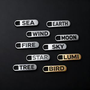 Chuyên nghiệp tùy chỉnh-thực hiện thân thiện với môi kim loại khâu dấu hiệu Hợp kim kẽm tên nơi quần áo nhãn hành lý 3D dập nổi hàng may mặc Logo - Product Image 2