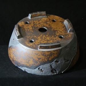 Pot à Bonsaï Zisha Cuit au Bois, Forme Irrégulière, Fait Main, Style Wabi Sabi, Grand Rond, Motif Lotus Insecté - Product Image 4
