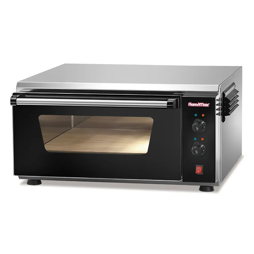 Horno de cubierta profesional, encimera eléctrica de bandeja única, horno de Pizza de acero inoxidable para equipos de panadería