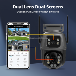 Großhandel 8MP 4K ICSee Dual-Objektiv Outdoor Wasserdichte Kabellose WLAN-Netzwerk-IP-PTZ-CCTV-WLAN-Heimsicherheitskamera - Product Image 2