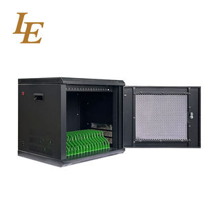 Armoire de charge USB SPCC 16 ports, 3 niveaux, avec porte avant en verre trempé et porte arrière grillagée, 600 mm, en stock - Product Image 4