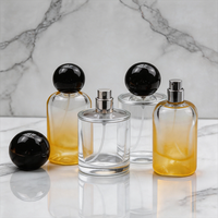 Emballage cosmétique rond personnalisé à étiquette privée, flacon pulvérisateur en verre de 5 ml, 10 ml, 15 ml avec bouchon à bille pour parfum, huile essentielle