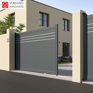 Passerelle personnalisée <span class=keywords><strong>portail</strong></span> d'entrée en aluminium personnalisable motif en <span class=keywords><strong>bois</strong></span> villa <span class=keywords><strong>portail</strong></span> <span class=keywords><strong>coulissant</strong></span> en aluminium - Product Image 4