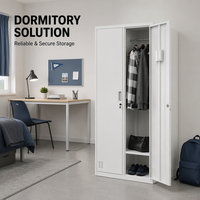 Armoire métallique grande capacité pour rangement de vêtements, idéale pour vestiaire d'entreprise et casier de personnel