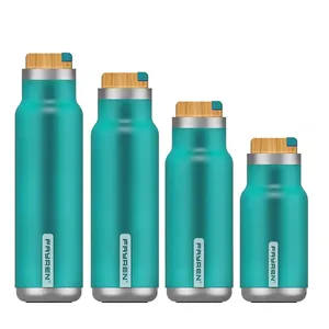 Customized Logos BPA Free Wide Mouth Leakproof Water Bottle Vacuum Insulated Thermos Flask with Lid Stainless Steel Modern Walls