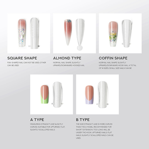 <span class=keywords><strong>BBM</strong></span> PVC Luxury Nail Art Tips & Full Cover Extension Molds Finger Use with Almond/Coffin/Square Shapes Multi Shape Dual Forms - Product Image 6