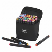 Ensemble de marqueurs d'art à double pointe à l'alcool de qualité supérieure, 80 couleurs, marqueurs de dessin professionnels non toxiques avec logo personnalisé, étiquette privée OEM