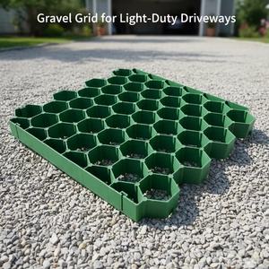 Grille de sol renforcée en PP à emboîtement, prix usine, <span class=keywords><strong>pavé</strong></span> perméable 500*500 avec géotextile non tissé pour parking - Product Image 3