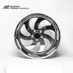 Camion tout-terrain en aluminium forgé usiné CNC, roue simple chromée, fraisée, 26 pouces, 8x165.1, haute résistance, robuste, F-250 Super Duty - Product Image 1