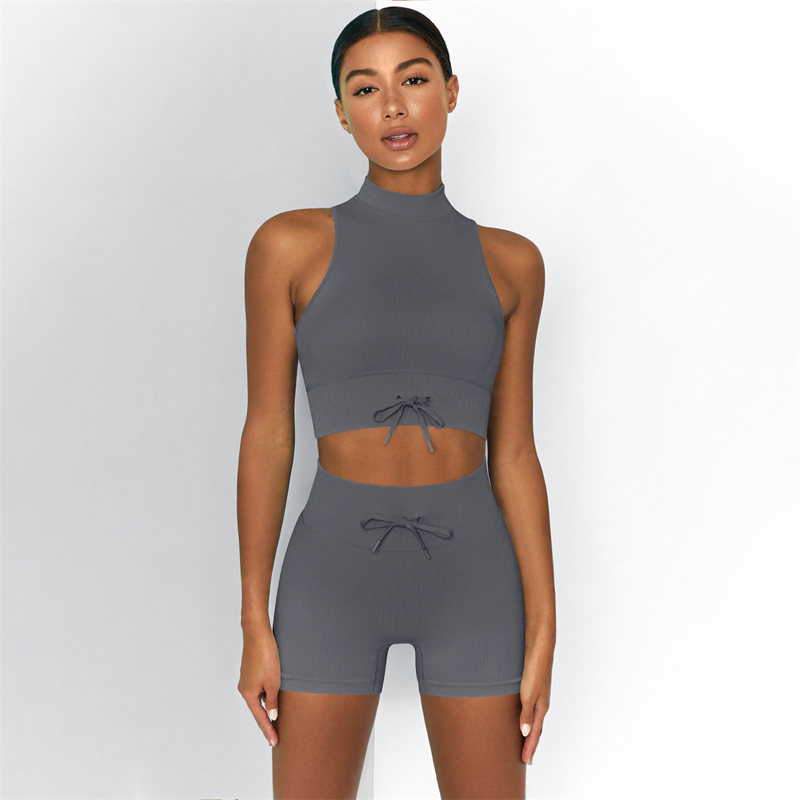 8 colors  Fashion Modern Breathable Workout Clothing Women Active Wear Yoga Set fitness