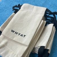 Nicro Nouvelle Arrivée Pochette de Rangement Cosmétique en Coton et Toile Imprimée sur Mesure avec Cordon, Petit Contenant Cadeau pour Bijoux