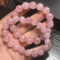Bracelet en cristal de poudre de Madagascar naturel en gros Jelly Body Star Peach Powder Crystal Jewelry Bracelet