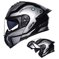 Casque de moto homologué DOT, casque de motocross rabattable avec visière double, casque modulable intégral pour adultes, hommes, cascos para motos