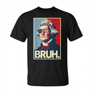 T-shirt à manches courtes avec symbole patriotique de l'ère fondateurienne, unisexe, col rond, impression sérigraphique - Product Image 3