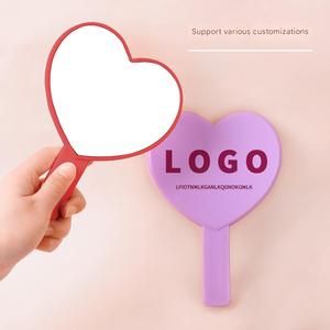 Chất lượng cao Tùy chỉnh hình trái tim mỹ phẩm gương du lịch Kích thước túi cầm tay trang điểm công cụ bán buôn Chất lượng cao tay gương - Product Image 2